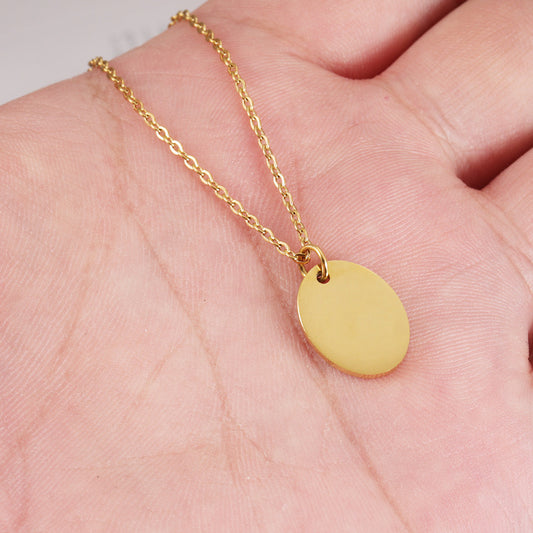 Oval Shaped Customizable Necklace