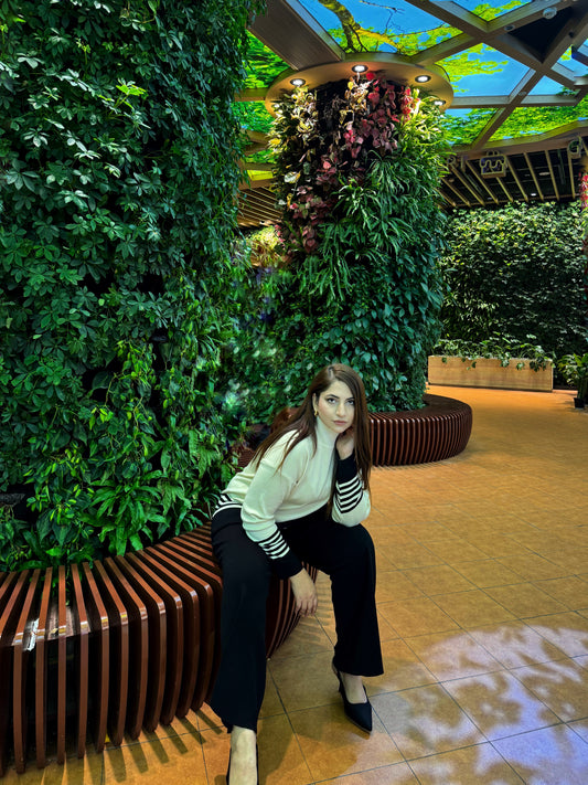 Lily Off-White & Black Oversized Suit