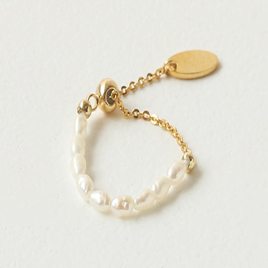 Pearl Adjustable Ring