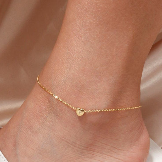 Initial Heart Anklet