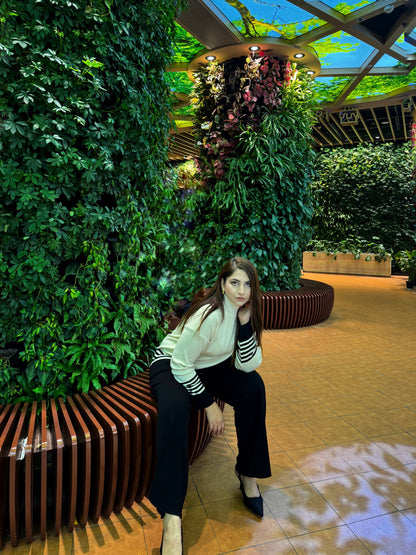 Lily Off-White & Black Oversized Suit