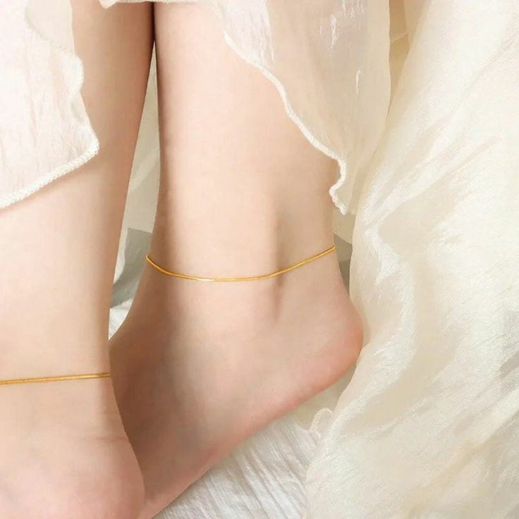 Plain Gold Anklet
